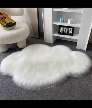 Trade Shop - Tappeto Cute Nuvola Pelliccia Fluffy Vari Colori Living Stanza Da Letto 83x113cm -