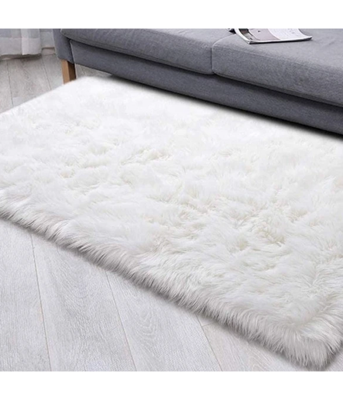 Tappeto Cute Rettangolare Pelliccia Fluffy Colori Living Camera Letto 120x180 Cm         
