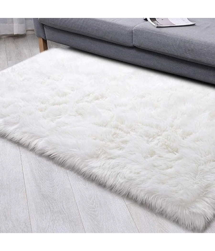 Tappeto Cute Rettangolare Pelliccia Fluffy Colori Living Camera Letto 120x180 Cm         