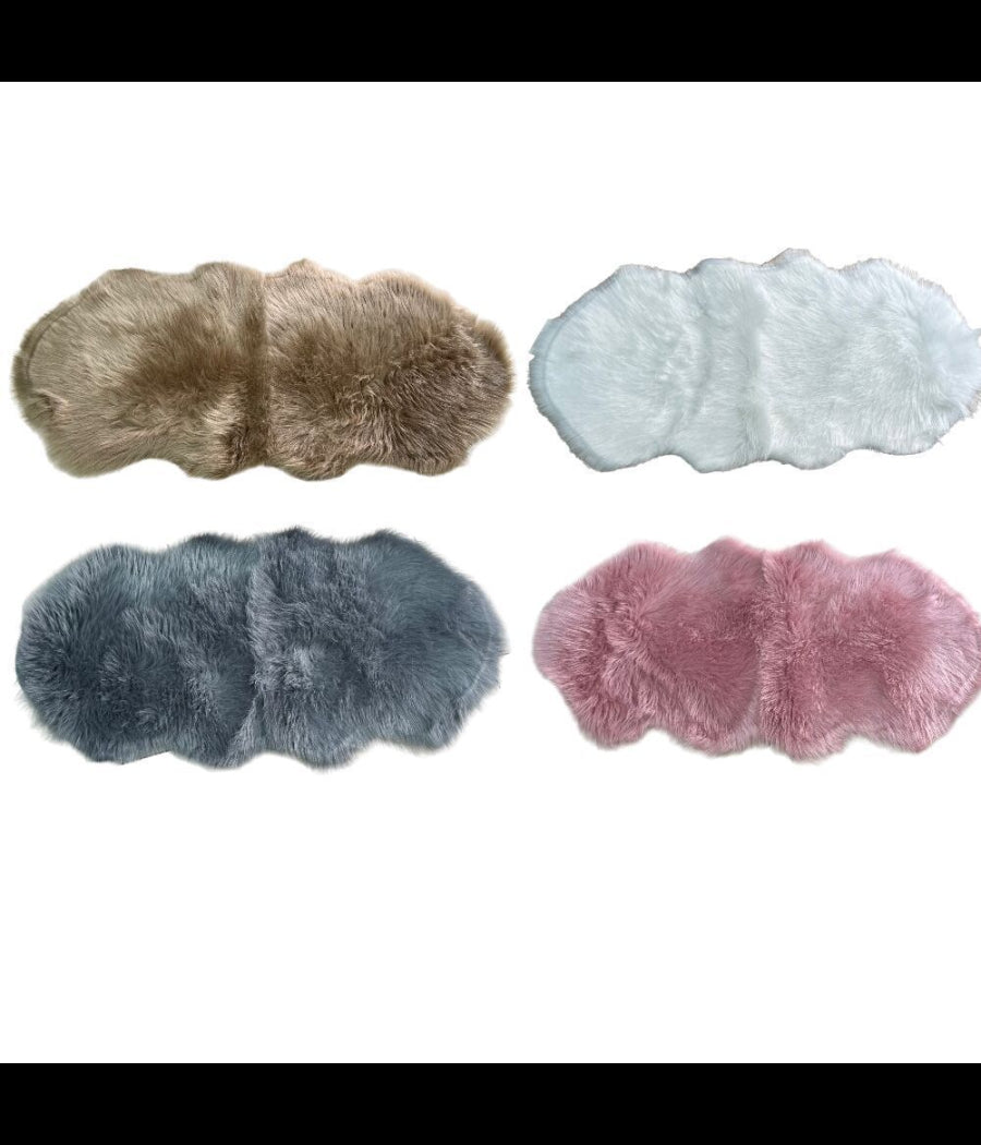 Tappeto Cute Rettangolare Pelliccia Fluffy Colori Living Camera Letto 60x110 Cm         