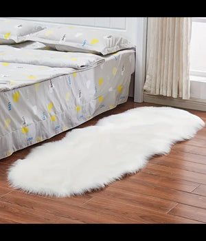 Tappeto Cute Rettangolare Pelliccia Fluffy Colori Living Camera Letto 60x180 Cm         