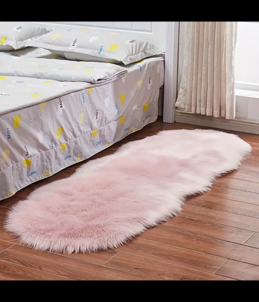 Tappeto Cute Rettangolare Pelliccia Fluffy Colori Living Camera Letto 60x180 Cm         