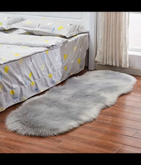 Tappeto Cute Rettangolare Pelliccia Fluffy Colori Living Camera Letto 60x180 Cm         