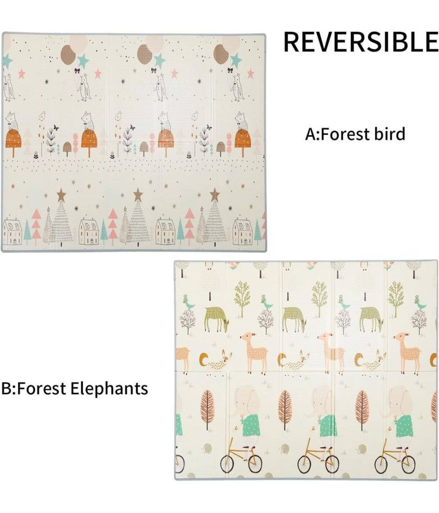 Tappeto Da Gioco Per Bambini Neonato Xpe Schiuma Pieghevole Portabile 180x200 Cm         