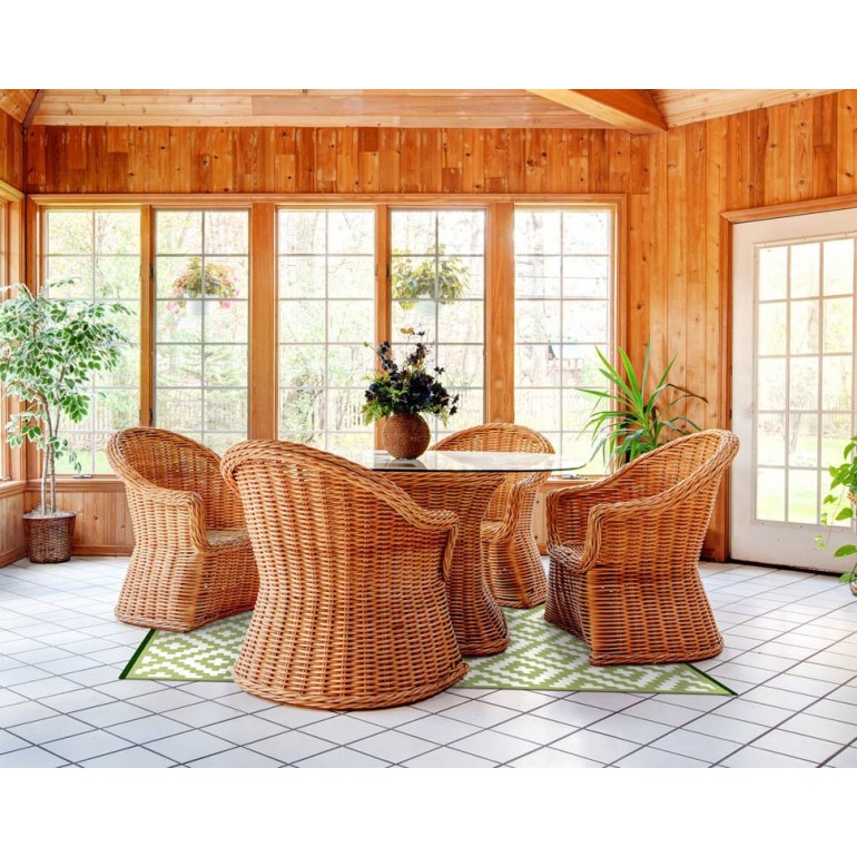 Tappeto da interno/esterno in plastica reversibile "Casablanca"