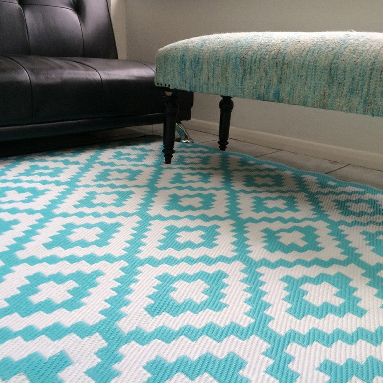 Tappeto da interno/esterno in plastica reversibile "Casablanca"