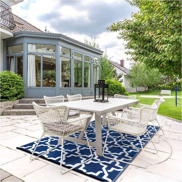 Tappeto da interno/esterno in plastica reversibile "Vimini"