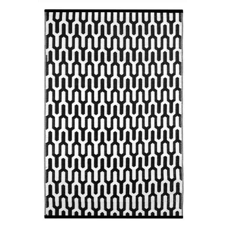 Tappeto da interno/esterno in plastica reversibile "Zig Zag"