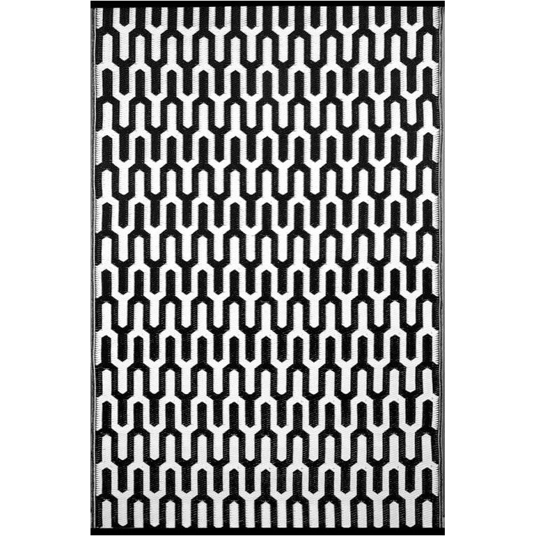 Tappeto da interno/esterno in plastica reversibile "Zig Zag"
