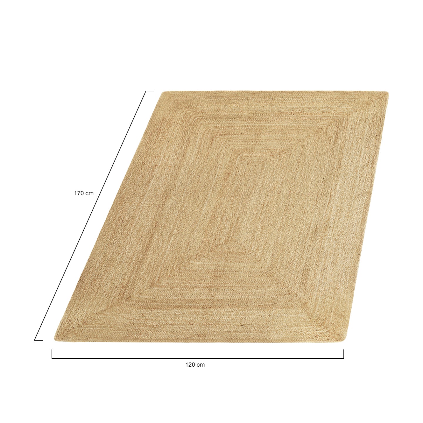 IDMarket - Tappeto DAYA per interni in iuta 120 x 170 CM