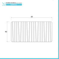 Tappeto Doccia Antiscivolo 40 x 80 in Plastica Bianco