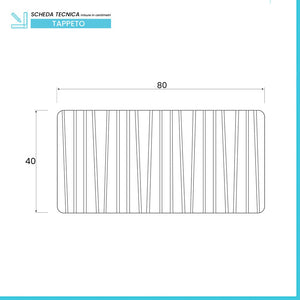Tappeto Doccia Antiscivolo 40 x 80 in Plastica Bianco