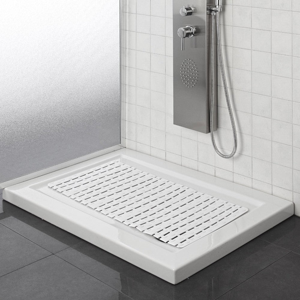 Tappeto Doccia Antiscivolo 40 x 80 in Plastica Bianco
