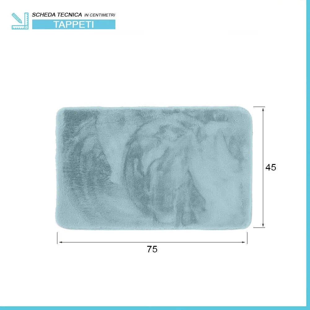 Tappeto doccia antiscivolo verde acqua 45x75 cm antiscivolo
