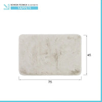 Tappeto doccia ecru 45x75 cm in poliestere antiscivolo