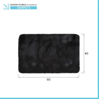 Tappeto doccia nero antiscivolo 40x60 cm in poliestere