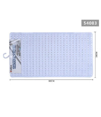 Tappeto Doccia Vasca Bagno Antiscivolo 38x68cm Rettangolare A Righi Bianco 54083         