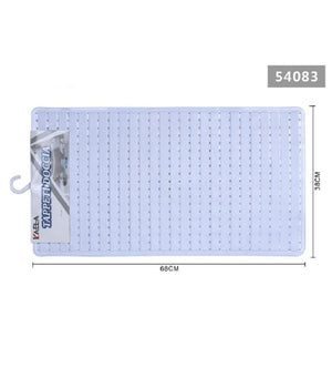Tappeto Doccia Vasca Bagno Antiscivolo 38x68cm Rettangolare A Righi Bianco 54083         