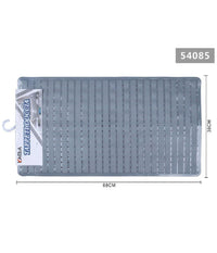 Tappeto Doccia Vasca Bagno Antiscivolo 38x68cm Rettangolare A Righi Grigio 54085         
