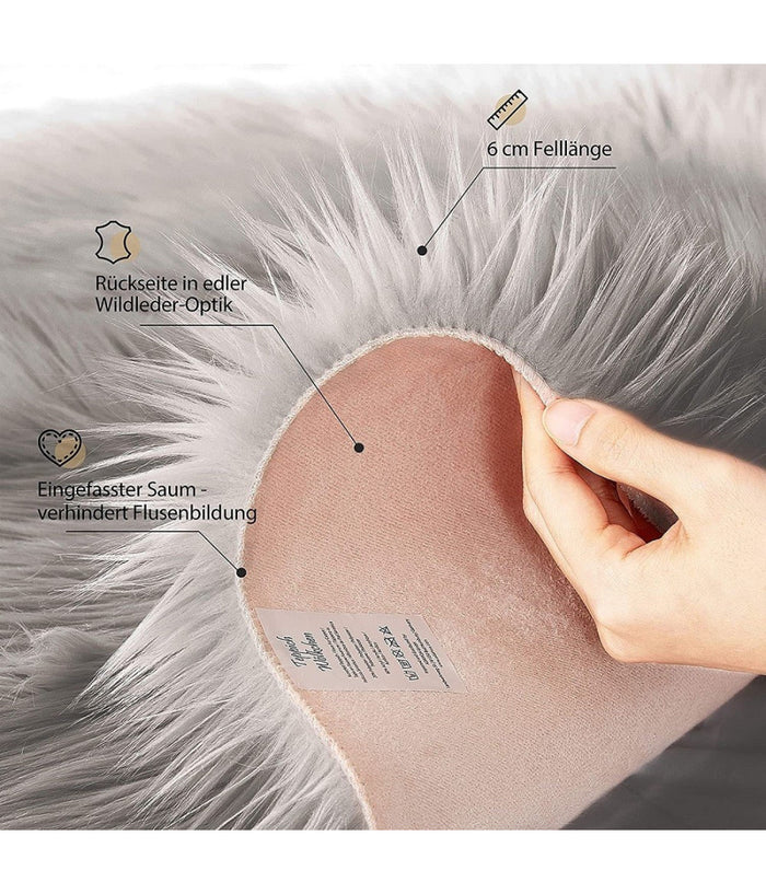 Tappeto Finta Pelliccia Sintetica Per Animali Soggiorno Camera Lavabile 40x60cm         
