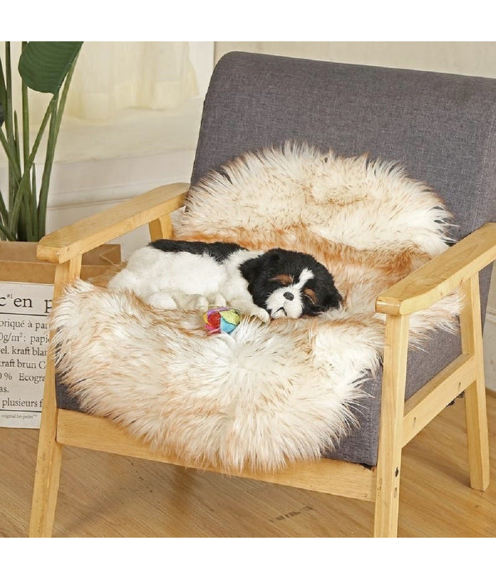 Tappeto Finta Pelliccia Sintetica Per Animali Soggiorno Camera Lavabile 50x80 Cm         