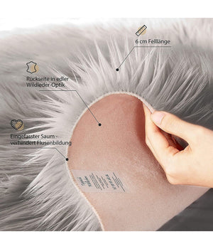 Tappeto Finta Pelliccia Sintetica Per Animali Soggiorno Camera Lavabile 50x80 Cm         