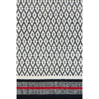 Tappeto ape nero con bordino rosso 60x140