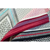 Tappeto ape nero con bordino rosso 60x140