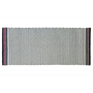 Tappeto ape nero con bordino rosso 60x140