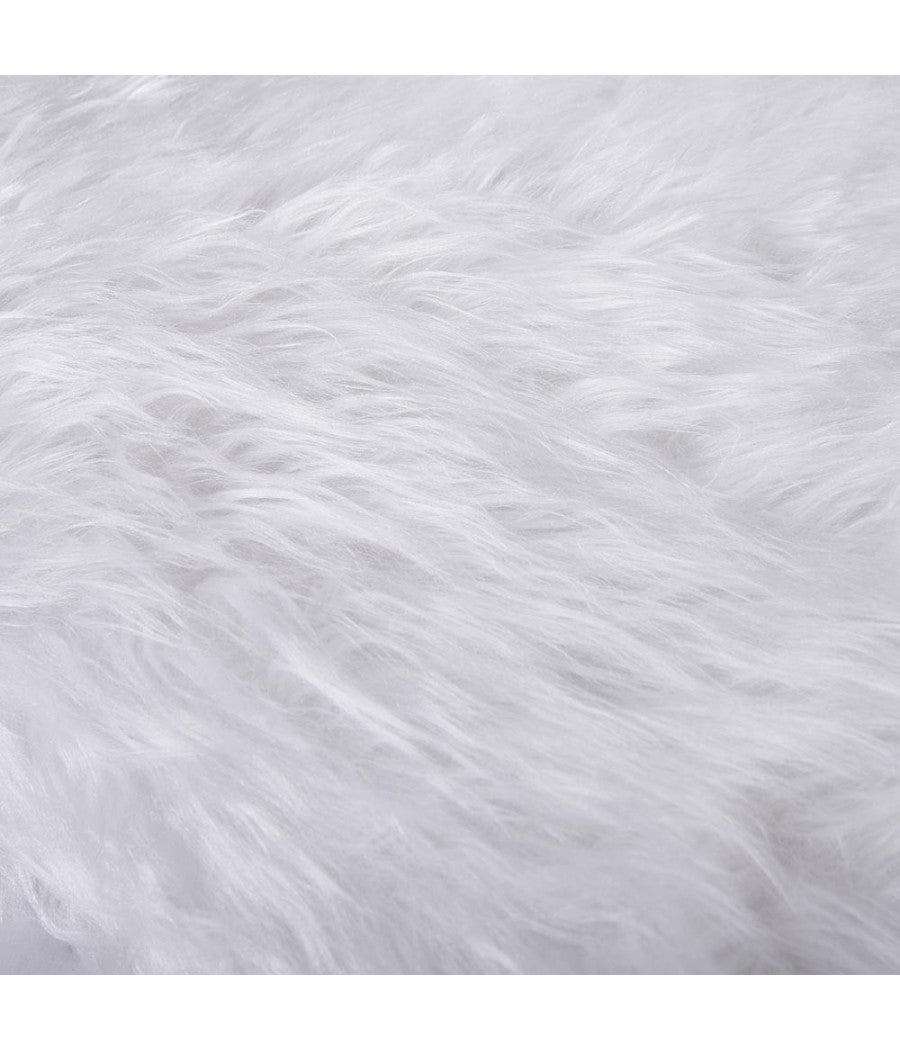 Tappeto Gonna Copertura Base Albero Di Natale 120 Cm Peluche Bianco Effetto Neve         