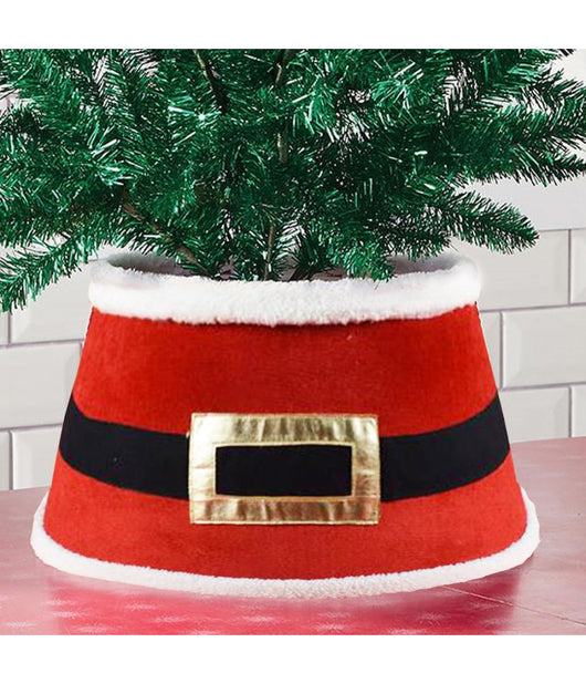 Trade Shop - Tappeto Gonna Copertura Base Albero Natalizio Decorazione Cintura Babbo Natale -