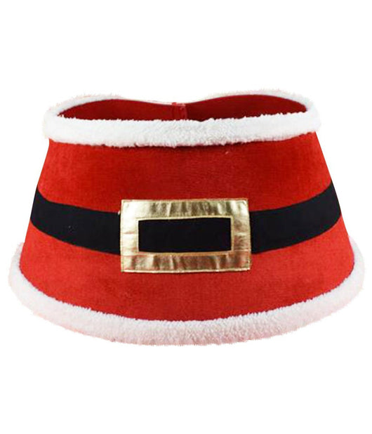Trade Shop - Tappeto Gonna Copertura Base Albero Natalizio Decorazione Cintura Babbo Natale -