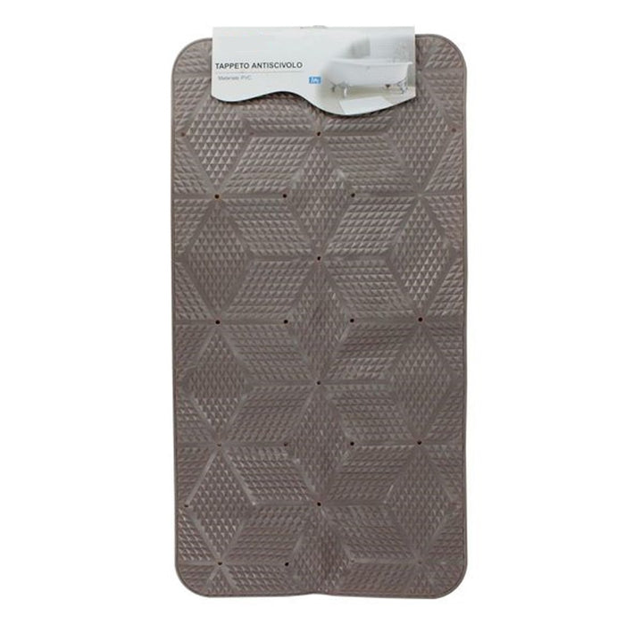 Trade Shop - Tappeto In Pvc Antiscivolo Per Vasca Bagno Doccia 70x37cm Effetto Geometrico 59620         