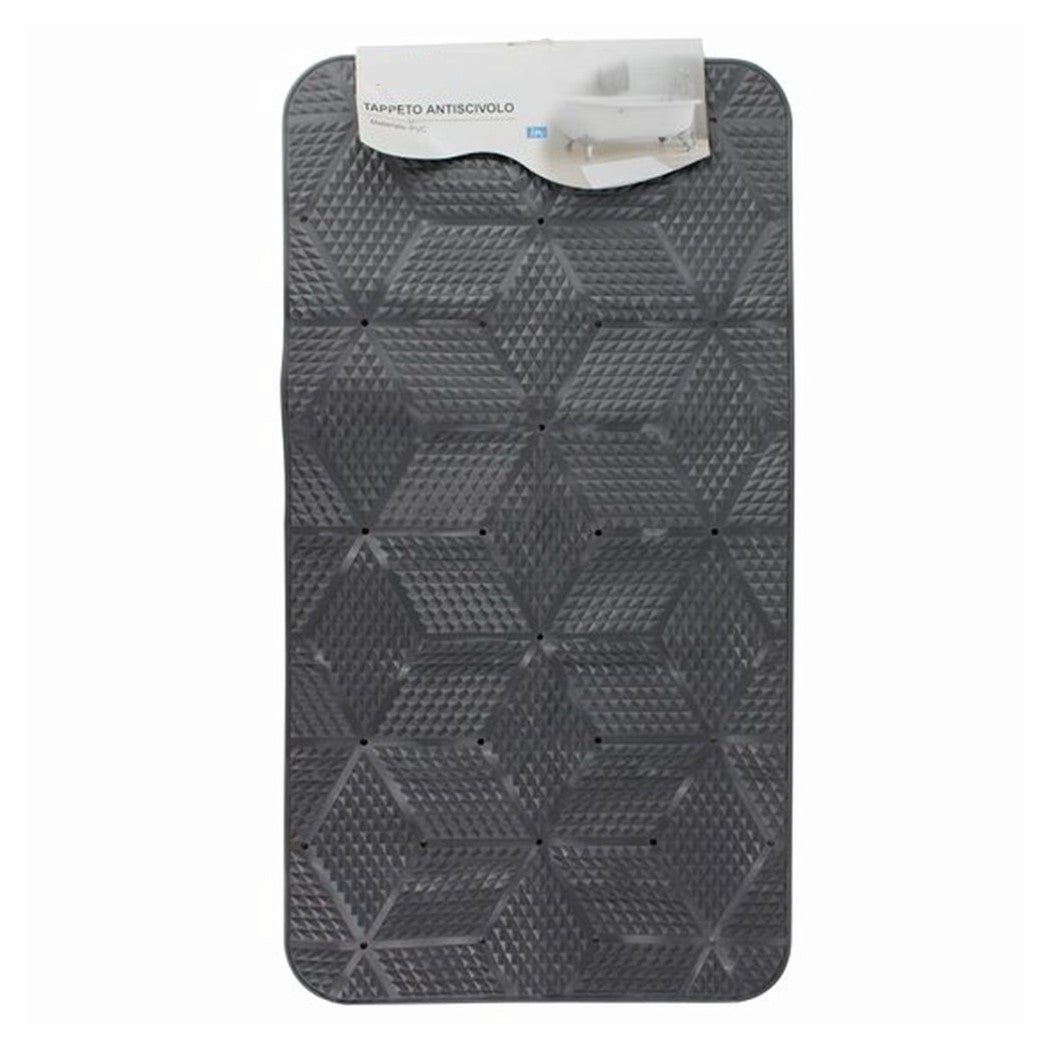 Trade Shop - Tappeto In Pvc Antiscivolo Vasca Da Bagno Doccia 70x37cm Effetto Geometrico 59621         