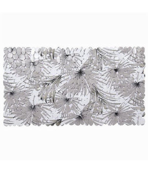 Tappeto In Pvc Con Stampa Tropicale Antiscivolo Vasca Bagno Doccia 67x36cm 87073         