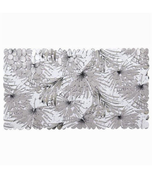 Tappeto In Pvc Con Stampa Tropicale Antiscivolo Vasca Bagno Doccia 67x36cm 87073         