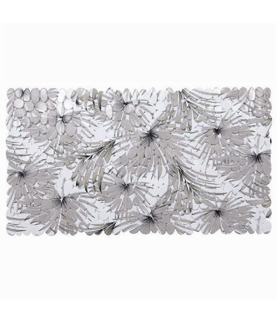 Tappeto In Pvc Con Stampa Tropicale Antiscivolo Vasca Bagno Doccia 67x36cm 87073         