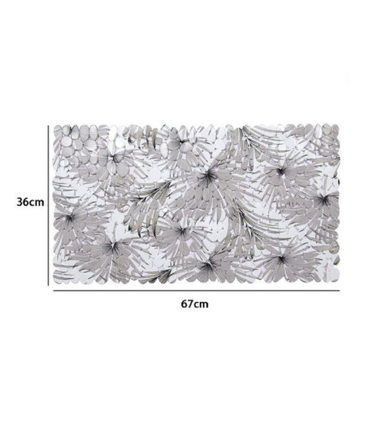 Tappeto In Pvc Con Stampa Tropicale Antiscivolo Vasca Bagno Doccia 67x36cm 87073         
