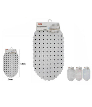 Tappeto In Pvc Tappetino Antiscivolo Per Vasca Da Bagno Doccia 63 X 34 Cm 59632         