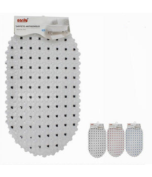 Tappeto In Pvc Tappetino Antiscivolo Per Vasca Da Bagno Doccia 63 X 34 Cm 59632         