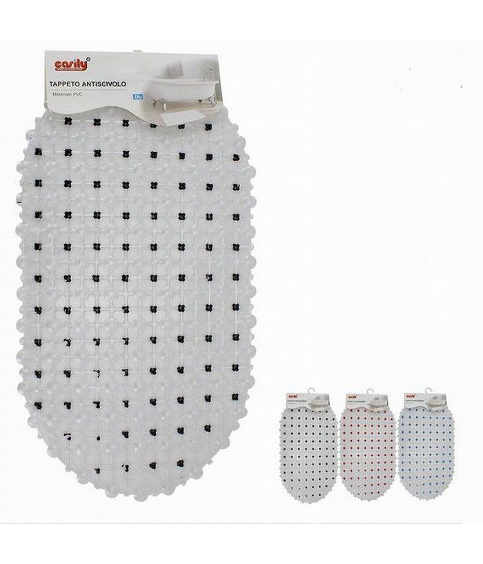 Tappeto In Pvc Tappetino Antiscivolo Per Vasca Da Bagno Doccia 63 X 34 Cm 59632         