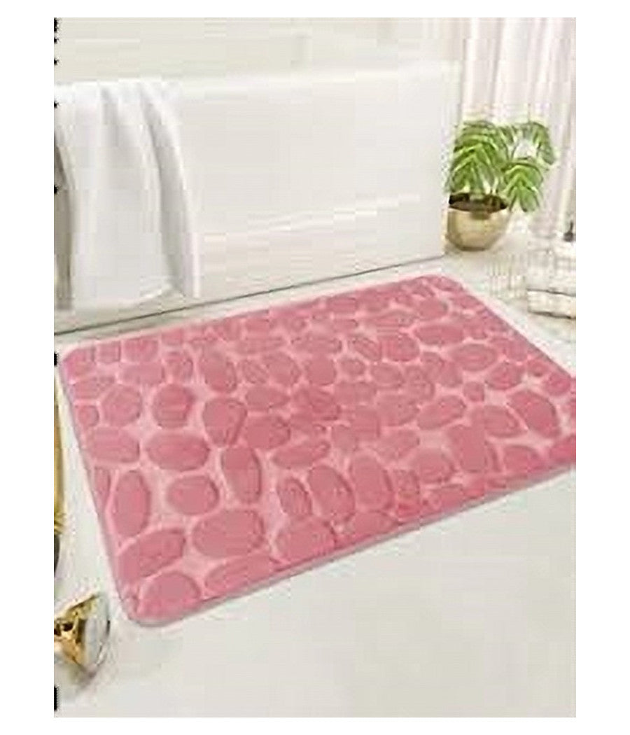 Tappeto In Tessuto Tappetino Arredo Bagno Antiscivolo 50x80cm Effetto Sassi 79449         