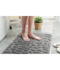 Tappeto In Tessuto Tappetino Arredo Bagno Antiscivolo 50x80cm Effetto Sassi 79449         