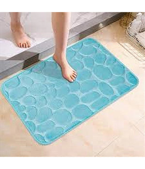 Tappeto In Tessuto Tappetino Arredo Bagno Antiscivolo 50x80cm Effetto Sassi 79449         