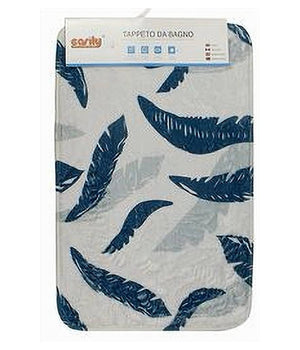 Tappeto In Tessuto Tappetino Arredo Da Bagno Antiscivolo Con Piume 50x80cm 79440         