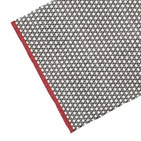 Tappeto quadro bianco e nero con bordi rossi 60x140 cod 75724