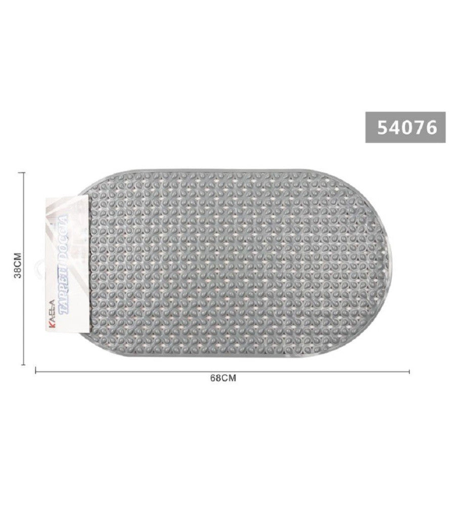 Tappeto Per Doccia Antiscivolo 68 X 38 Cm Tappetino Vasca Da Bagno Grigio 54076         