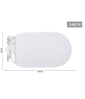 Tappeto Per Doccia Antiscivolo 68x38cm Tappetino Vasca Da Bagno Bianco 54074         