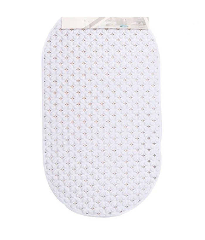 Tappeto Per Doccia Antiscivolo 68x38cm Tappetino Vasca Da Bagno Bianco 54074         