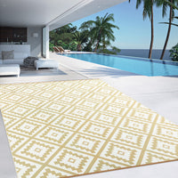 IDMarket - Tappeto per esterni BAHAMAS beige 270 x 370 CM